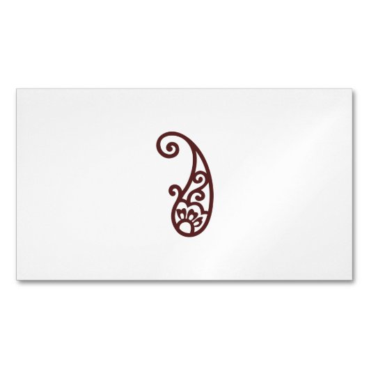 Rode stip magnetisch visitekaartje (Voorkant)