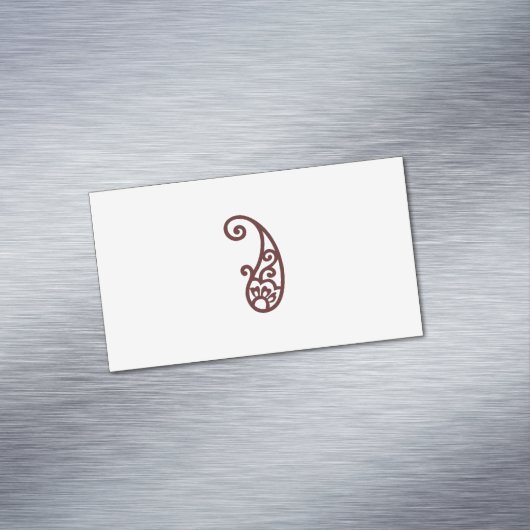 Rode stip magnetisch visitekaartje (Voorbeeld)