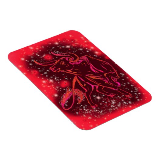 Rode stip met magneet op Sterrennacht (Rechterzijde)