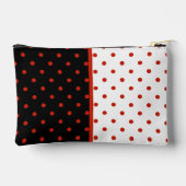 Rode stip patroon op zwart en wit etui (Achterkant)