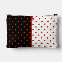 Rode stip patroon op zwart en wit