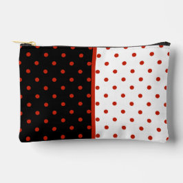 Rode stip patroon op zwart en wit etui