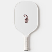 Rode stip pickleball paddle (Voorkant)