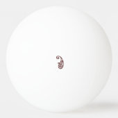 Rode stip pingpongbal (Achterkant)