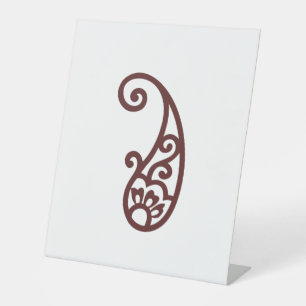 Rode stip reclamebord met voetstuk