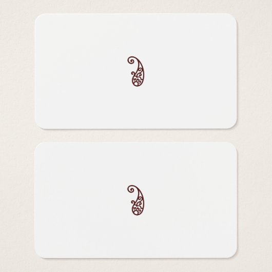 Rode stip visitekaartje (Voorkant /achterkant)