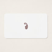 Rode stip visitekaartje (Achterkant)