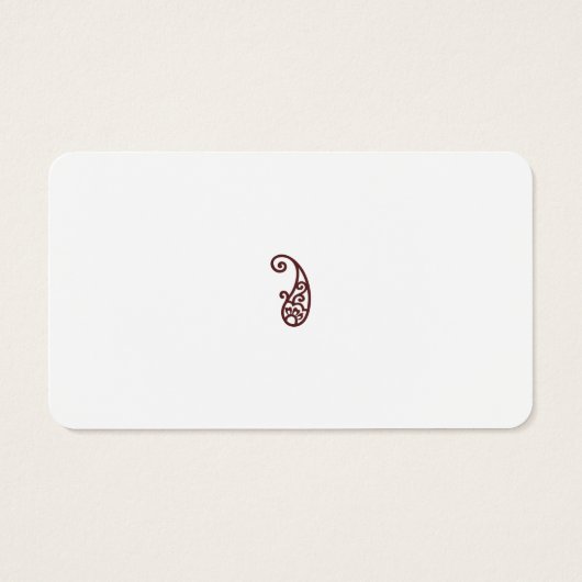 Rode stip visitekaartje (Achterkant)