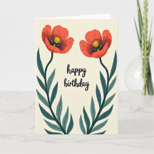Rode Stipbloem Kaart