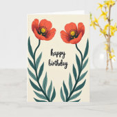 Rode Stipbloem Kaart (Gele Bloem)