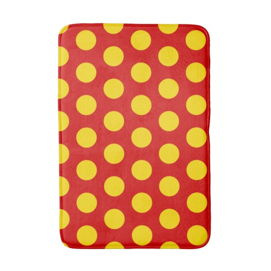 rode stippen badmat (Voorkant Verticaal)