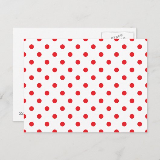 Rode Stippen Briefkaart (Voorkant / Achterkant)