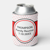 Rode Stippen Familie Reünie Datum Blikjeskoeler (Blikje Voorkant)