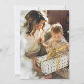 Rode Stippen Foto Prettig Kerstfeest Feestdagenkaart (Achterkant)