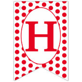 Rode stippen Gelukkige Verjaardag Vlaggetjes (Tweede vlag)