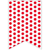 Rode stippen Gelukkige Verjaardag Vlaggetjes (Eerste vlag)