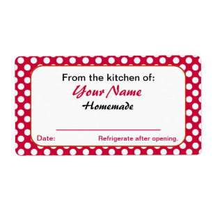 Rode Stippen gepersonaliseerd uit de keuken van la Etiket