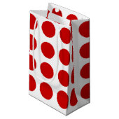 Rode Stippen Klein Cadeauzakje (Voorkant Gekanteld)