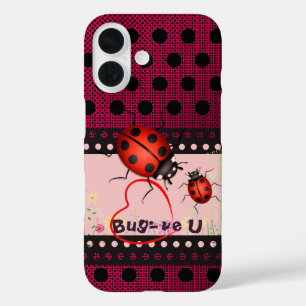 Rode Stippen Ladybug iPhone 16 Hoesje