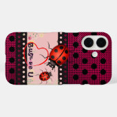 Rode Stippen Ladybug Case-Mate iPhone Case (Achterkant (horizontaal))