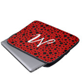 rode stippen laptop sleeve (Voorkant onderkant)