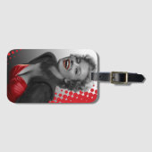 Rode Stippen Marilyn Bagagelabel (Voorkant (horizontaal))
