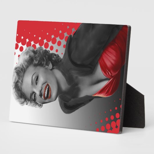 Rode Stippen Marilyn Fotoplaat (Zijkant)