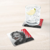 Rode Stippen Marilyn Kartonnen Onderzetters (Insitu)