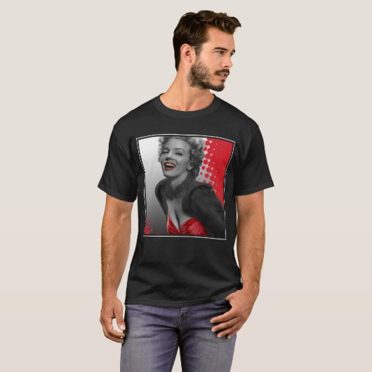 Rode Stippen Marilyn T-shirt (Voorkant volledig)