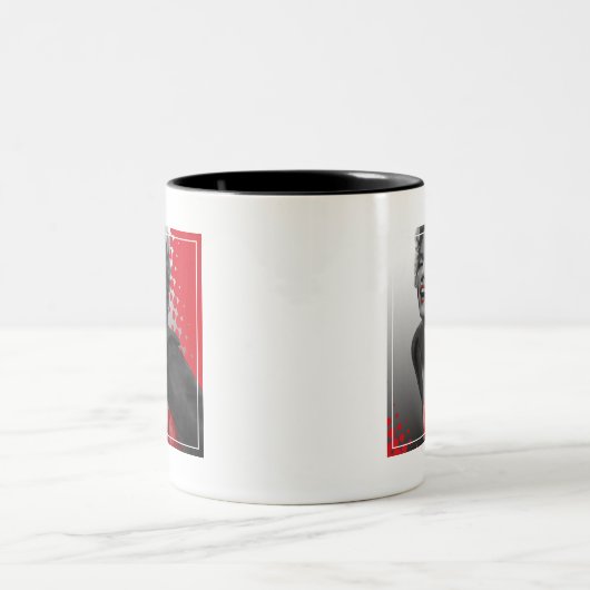 Rode Stippen Marilyn Tweekleurige Koffiemok (Center)