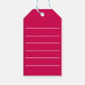 Rode stippen op een witte achtergrond cadeaulabel (Achterkant)