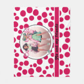 Rode stippen op een witte achtergrond fleece deken (Voorkant)