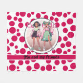 Rode stippen op een witte achtergrond fleece deken (Voorkant (Horizontaal))