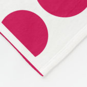 Rode stippen op een witte achtergrond fleece deken (Hoek)