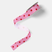 Rode Stippen op Roze Satijnen Lint (Achterkant)