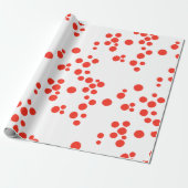Rode Stippen op wit Cadeaupapier (Uitgerold)