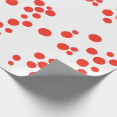 Rode Stippen op wit Cadeaupapier (Hoek)