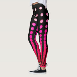 Rode stippen op zwart, Leggings