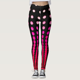 Rode stippen op zwart, Leggings