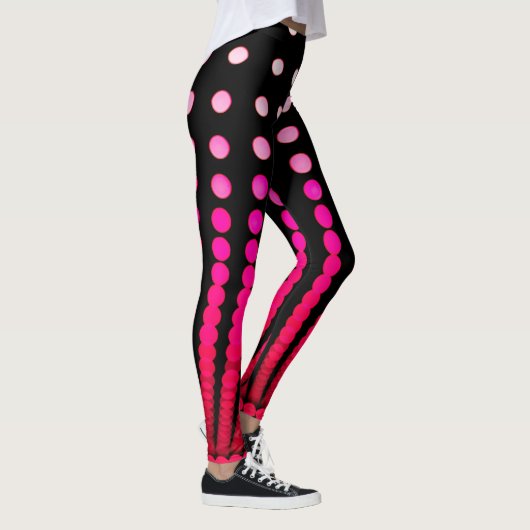 Rode stippen op zwart, Leggings (Rechts)