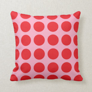 Rode Stippen Roze Kussen