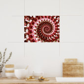 Rode Stippen Spiral Poster (Keuken)