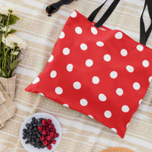Rode Stippen Tote Bag