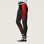 Rode stippenpatroon met Naam op ZWART of Uw Kol. Leggings (Links)