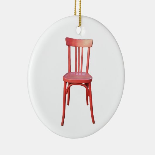 Rode Stoel Keramisch Ornament (Rechts)