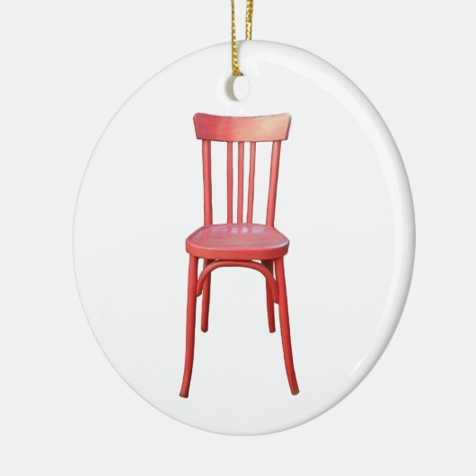 Rode Stoel Keramisch Ornament (Links)