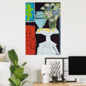 Rode stoel, matisse stijl poster (Thuiskantoor)