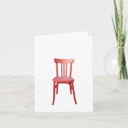 Rode Stoel Note Kaart (Voorkant)