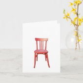 Rode Stoel Note Kaart (Gele Bloem)