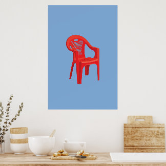 Rode Stoel Print